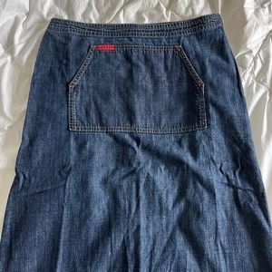 Denim Maxi Skirt Y2K Style